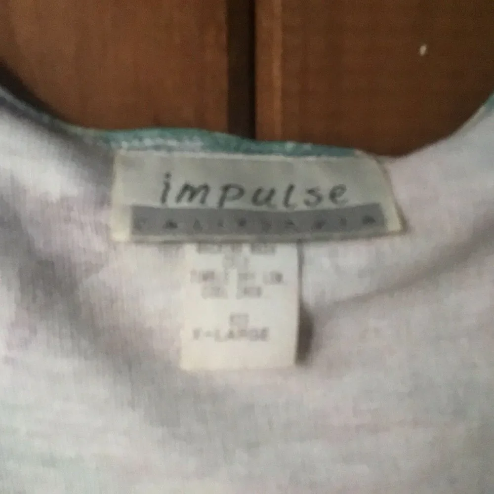 Impulse California Top XL Multicolored Floral Long Sleeve Scoop Neck - Picture 5 of 7